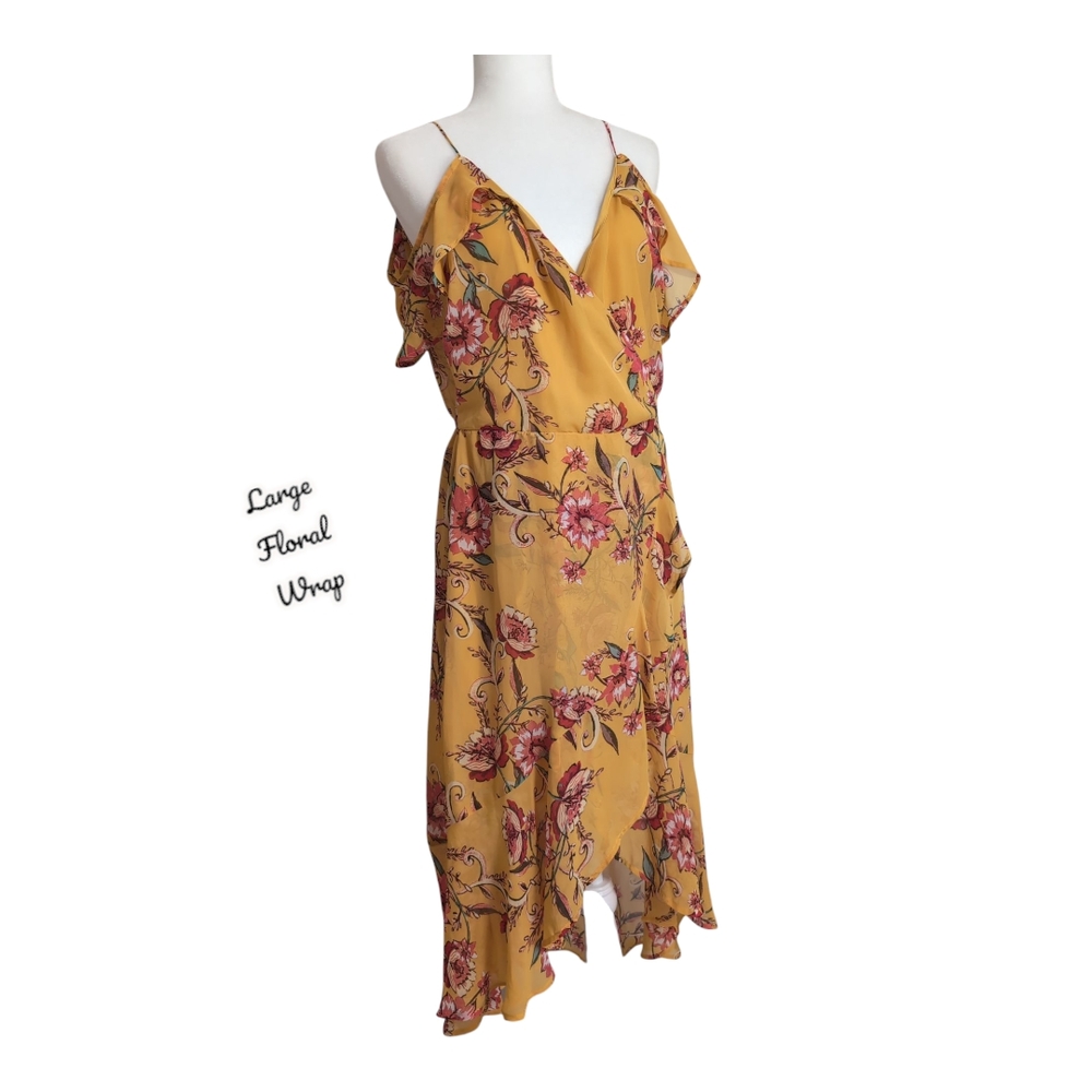 Eyeshadow‎  Wrap Dress in Yellow Floral Midi